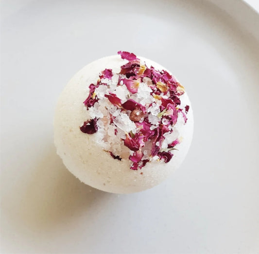 Pink coconut bath bomb